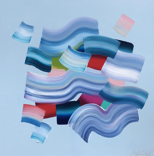 Stéphanie Rivet Oeuvre original - Peinture 36x36 Love In Blue