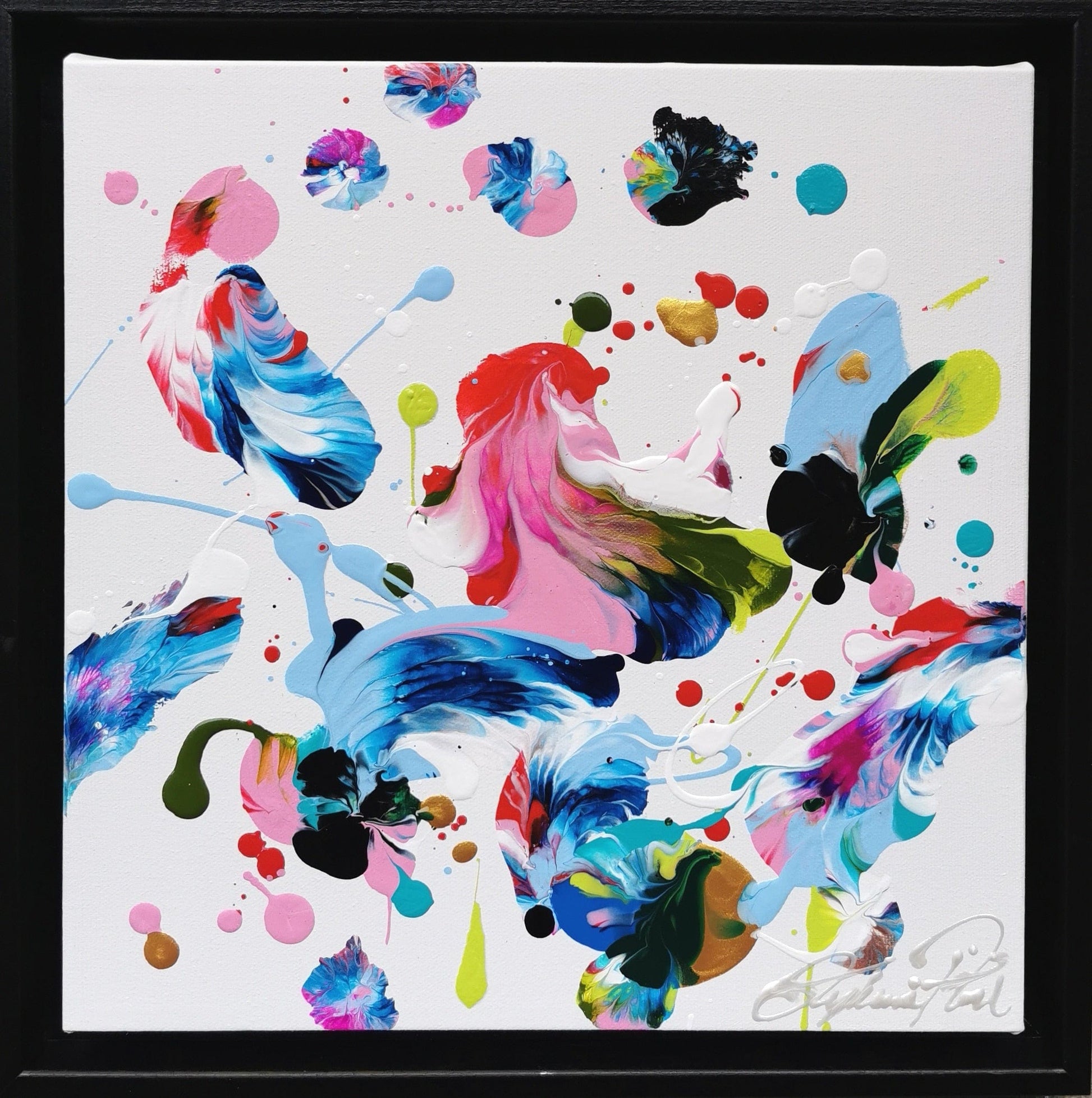 Stéphanie Rivet Oeuvre original - Peinture 12x12 Passion estivale