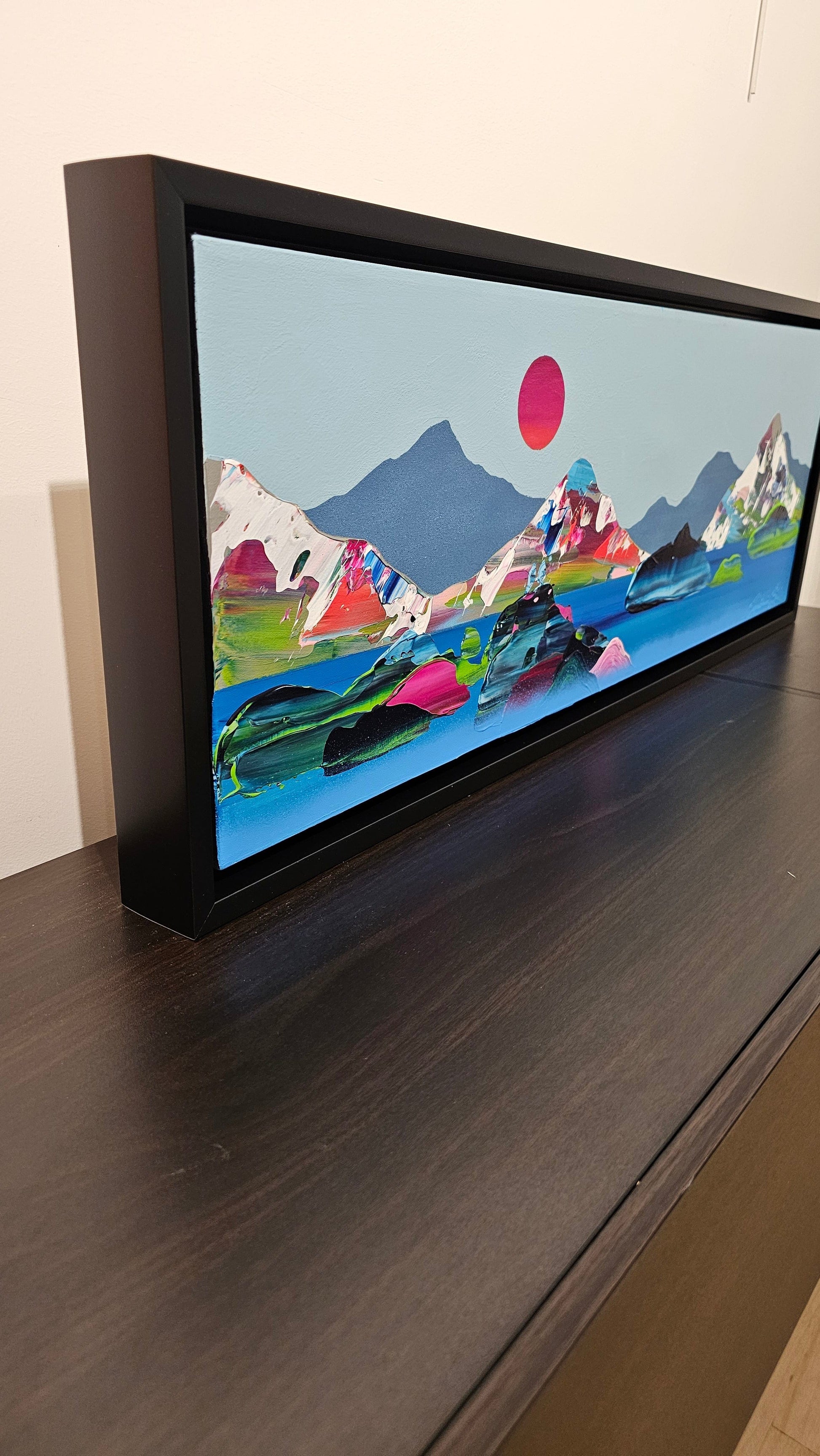 Stéphanie Rivet Oeuvre original - Peinture 12x36 Paysage onirique 1624