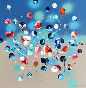 Stéphanie Rivet Oeuvre original - Peinture 42x42 Peaceful Breeze