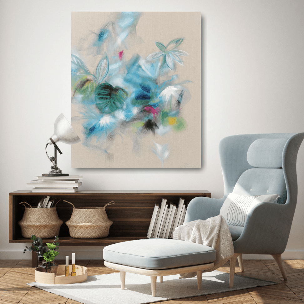 Stéphanie Rivet Oeuvre original - Peinture 48x40 Plants and Flowers