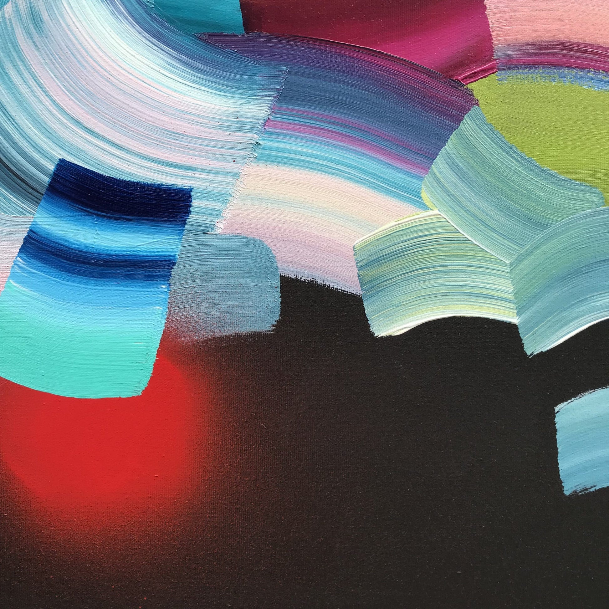 Stéphanie Rivet Oeuvre original - Peinture 36x36 Que la fête commence!