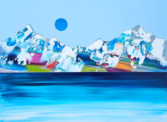 Stéphanie Rivet Oeuvre original - Peinture 30x40 Rocheuses 323