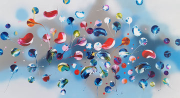 Stéphanie Rivet Oeuvre original - Peinture 40x72 Tous les petits bonheurs