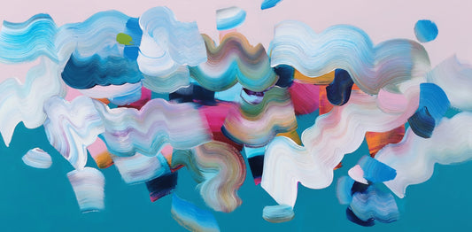 Stéphanie Rivet - Studio Oeuvre original - Peinture 24x48 Grand bonheur