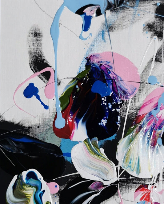 Stéphanie Rivet - Studio Oeuvre original - Techniques mixtes 10x8 Exploration sur papier 624