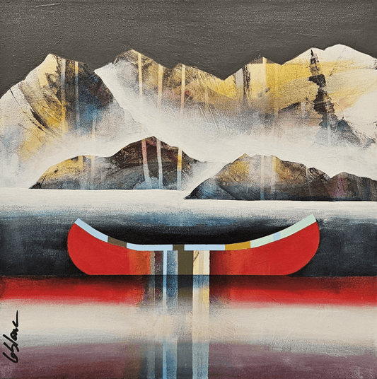Sylvain Leblanc Oeuvre original - Peinture 16x16 Comme avant, la nuit