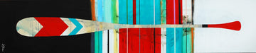 Sylvain Leblanc Oeuvre original - Peinture 15x72 Forêt