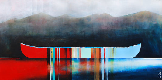 Sylvain Leblanc Oeuvre original - Peinture 30x60 Juste pour nous