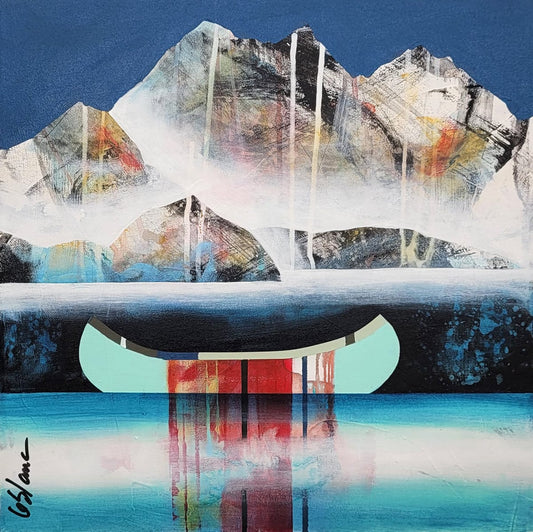 Sylvain Leblanc Oeuvre original - Peinture 16x16 Sans mots