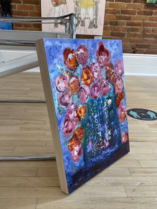 Sylvie Lajoie Oeuvre original - Peinture 20x16 En attendant l'été