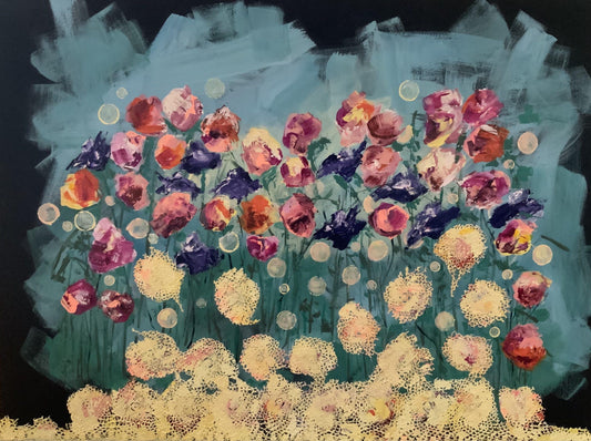 Sylvie Lajoie Oeuvre original - Peinture 30x40 L'éveil