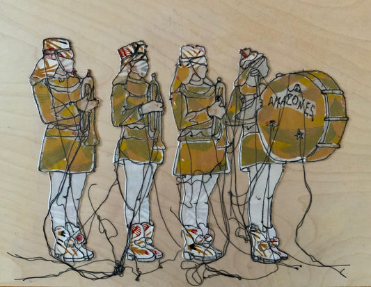 Sylvie Lajoie Oeuvre original - Techniques mixtes 12x16 La parade