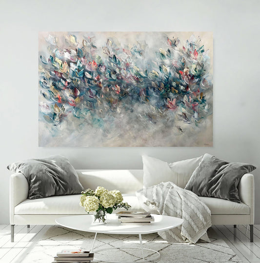 Vé Boisvert Oeuvre original - Peinture 40x60 Floraison marine