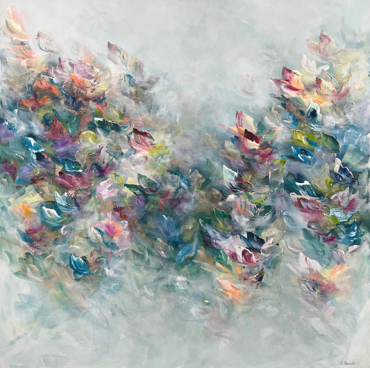 Vé Boisvert Oeuvre original - Peinture 42x42 Garden of Wonders