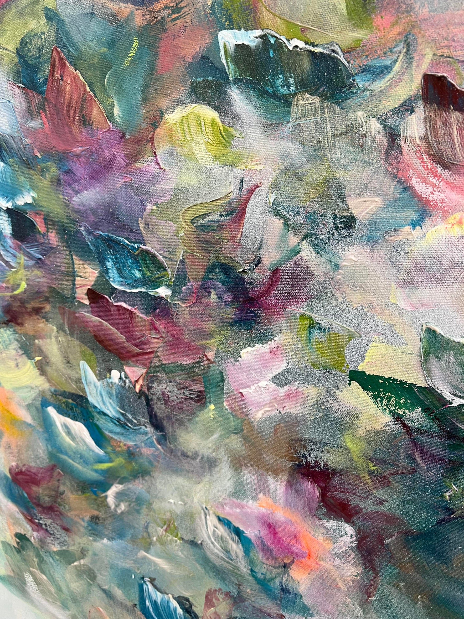 Vé Boisvert Oeuvre original - Peinture 42x42 Garden of Wonders
