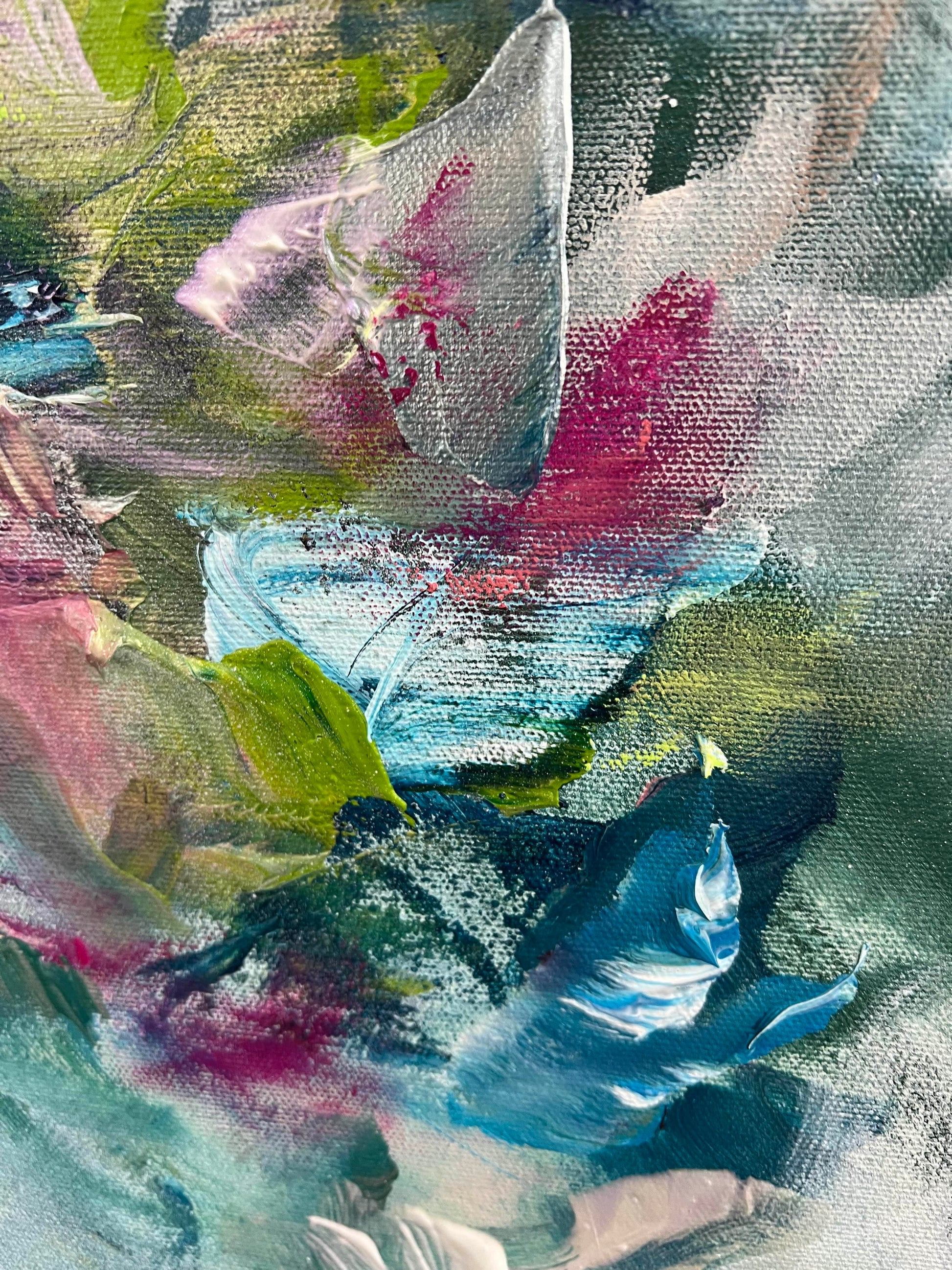 Vé Boisvert Oeuvre original - Peinture 42x42 Garden of Wonders