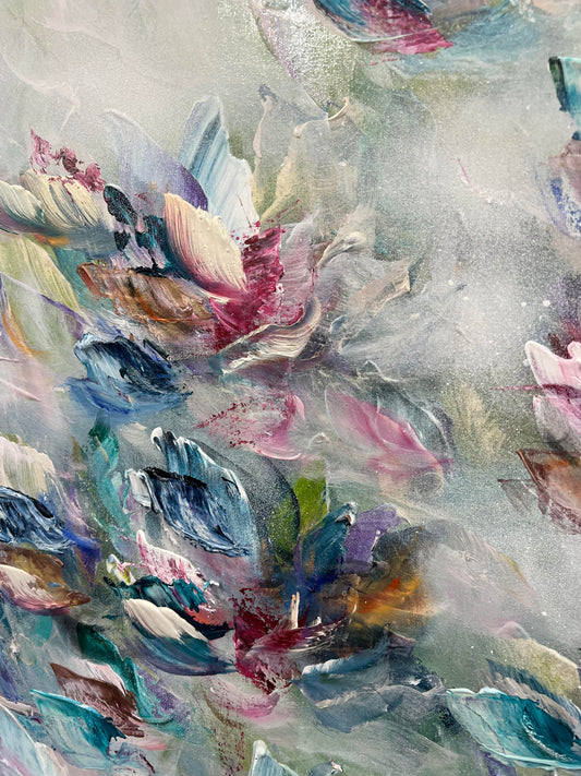 Vé Boisvert Oeuvre original - Peinture 30x48 Jardin de la créativité