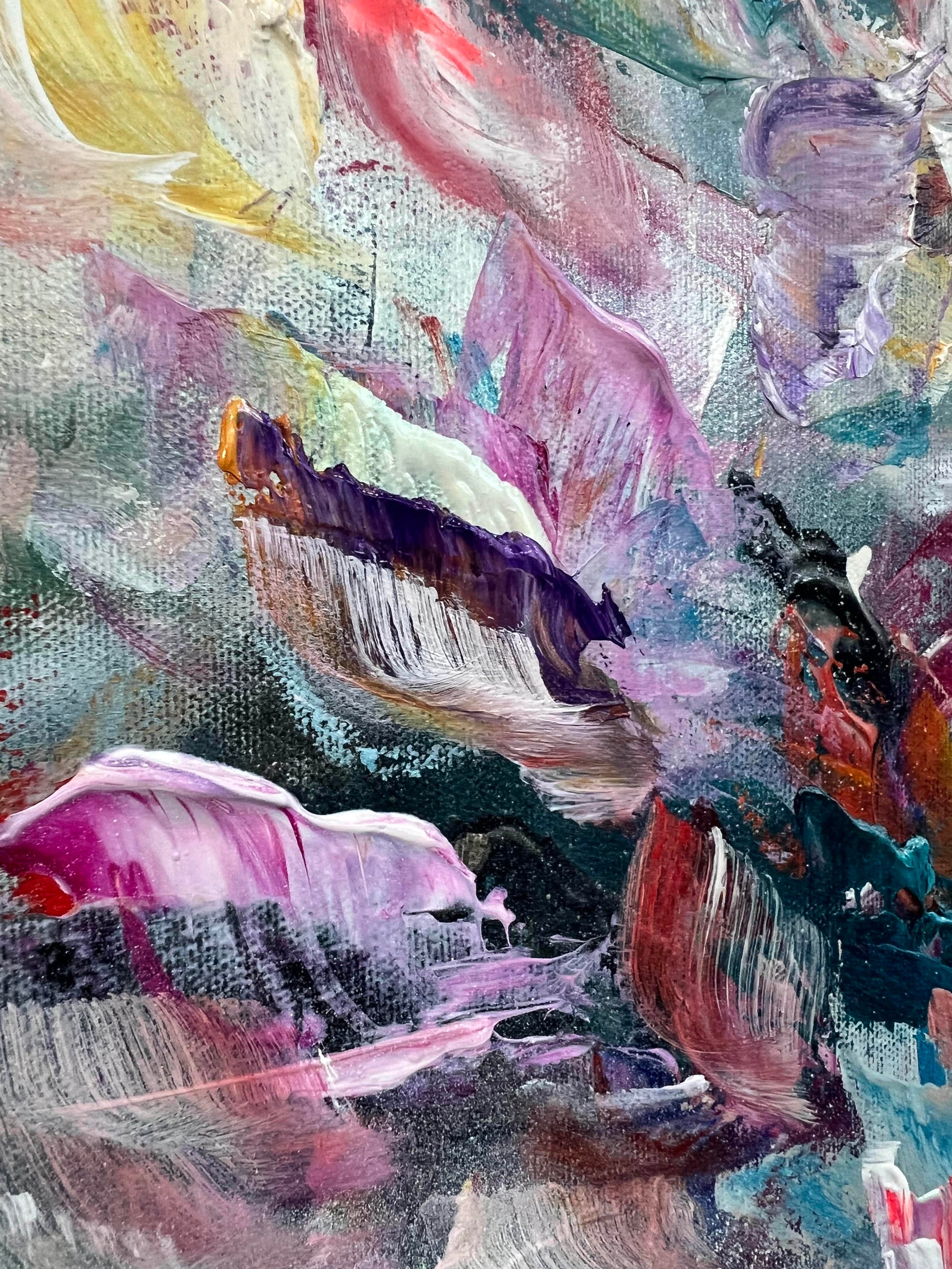Vé Boisvert Oeuvre original - Peinture 36x36 La danse de l'amour