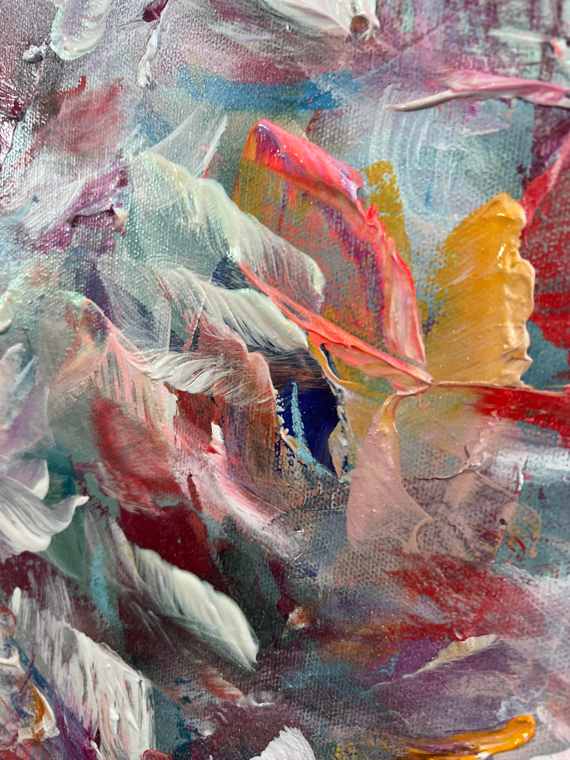 Vé Boisvert Oeuvre original - Peinture 36x36 La danse de l'amour