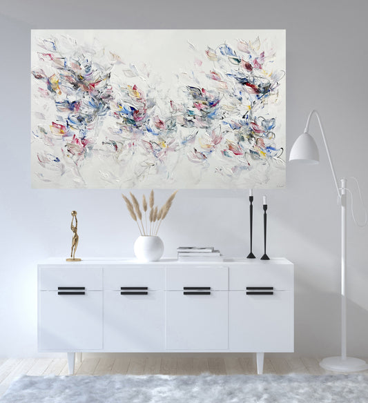 Vé Boisvert Oeuvre original - Peinture 30x48 Le flow créatif