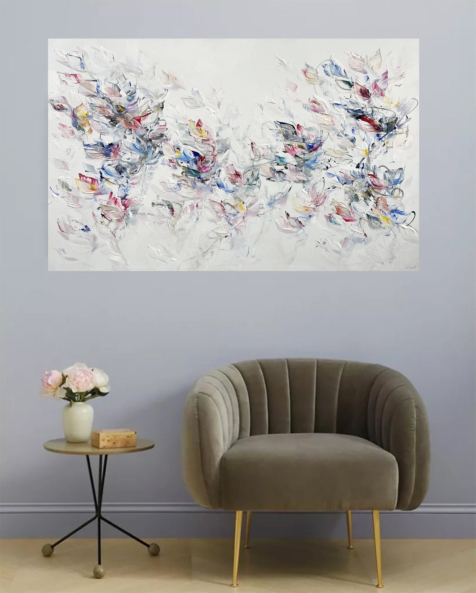 Vé Boisvert Oeuvre original - Peinture 30x48 Le flow créatif