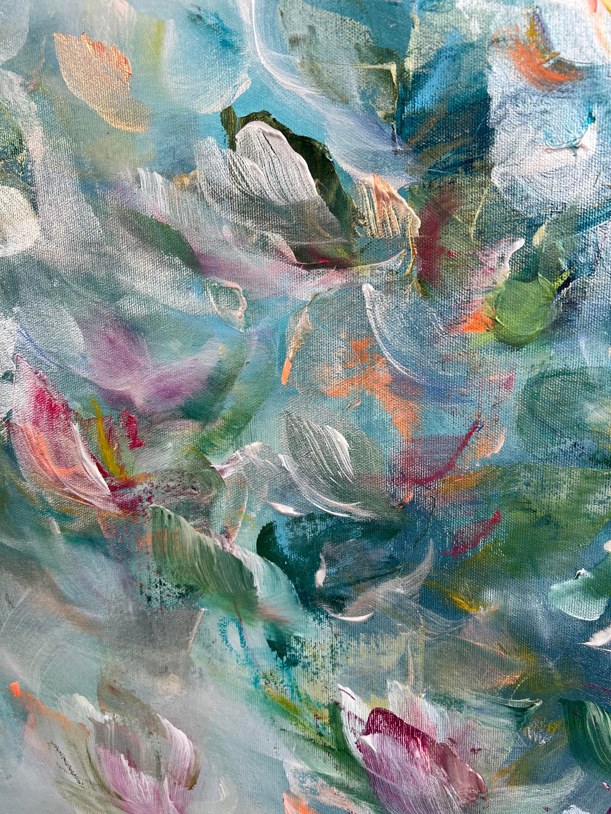Vé Boisvert Oeuvre original - Peinture 40x60 Magic Salty Flowers