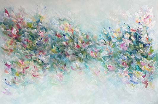 Vé Boisvert Oeuvre original - Peinture 40x60 Magic Salty Flowers