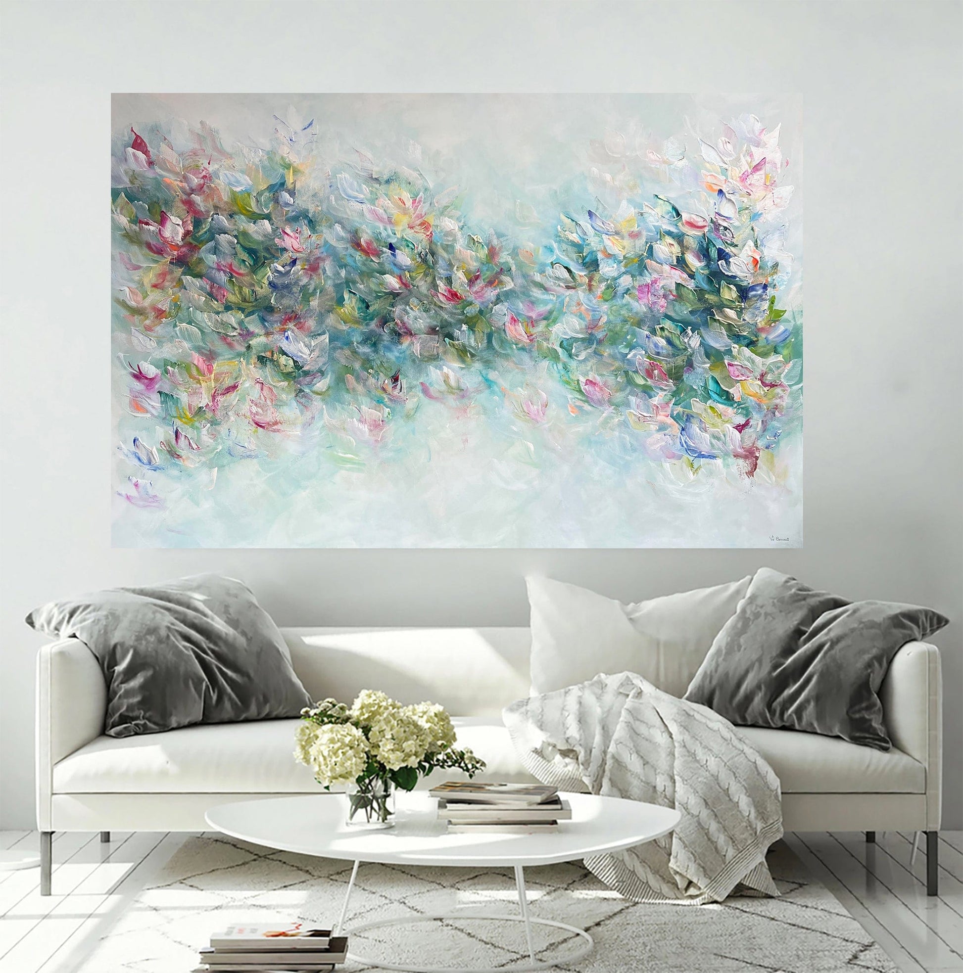 Vé Boisvert Oeuvre original - Peinture 40x60 Magic Salty Flowers