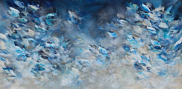 Vé Boisvert Oeuvre original - Peinture 30x60 Méditation océanique