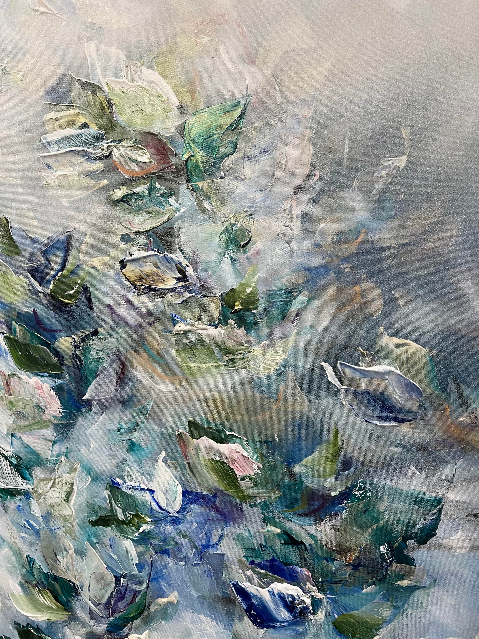 Vé Boisvert Oeuvre original - Peinture 48x48 Poésie de l'océan