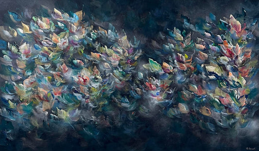 Vé Boisvert Oeuvre original - Peinture 36x60 Poésie des fonds marins