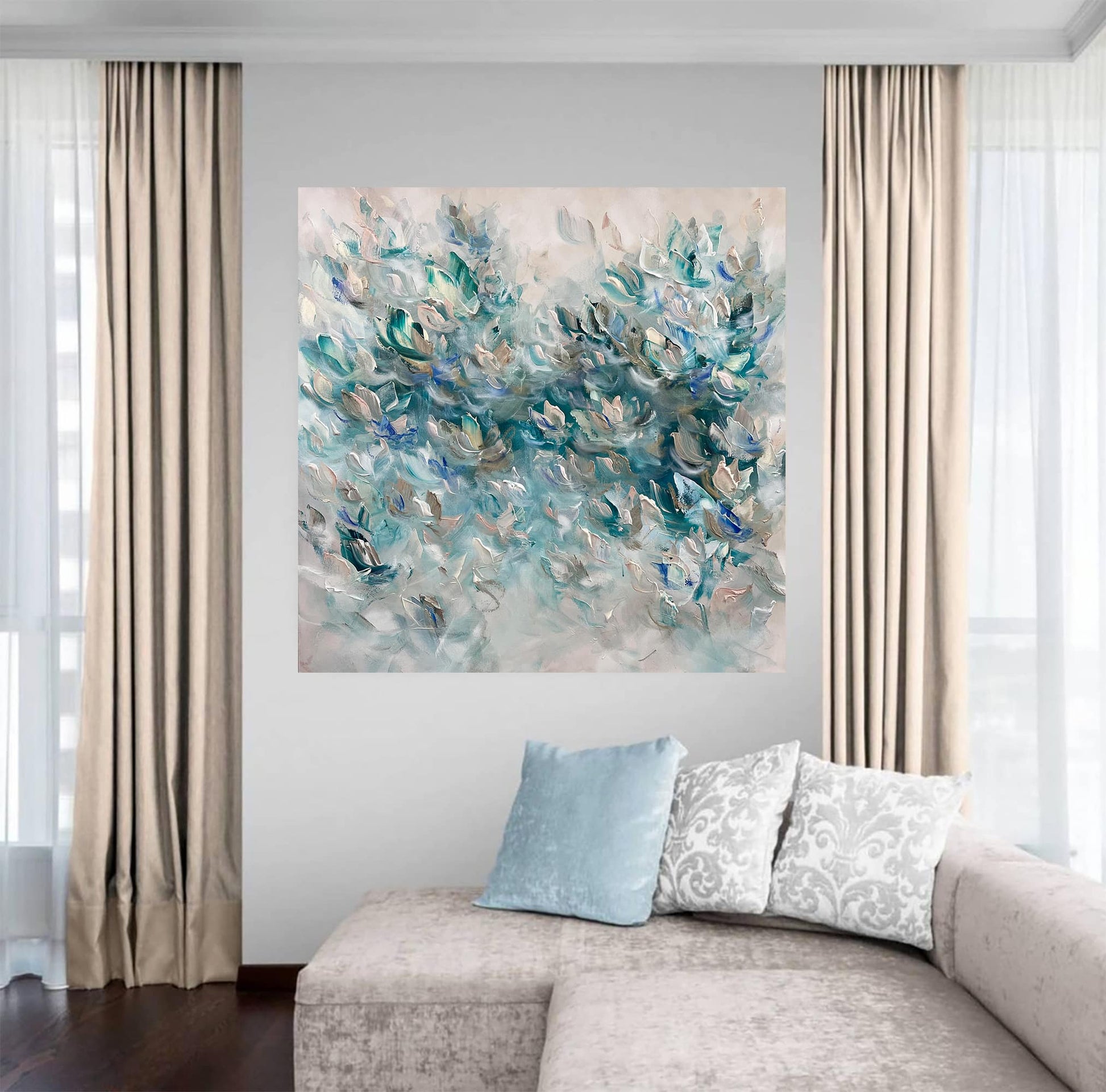 Vé Boisvert Oeuvre original - Peinture 40x40 Sea of Light