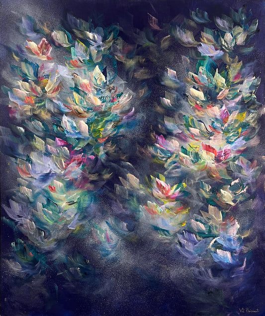 Vé Boisvert Oeuvre original - Peinture 48x40 Treasures of my New Life