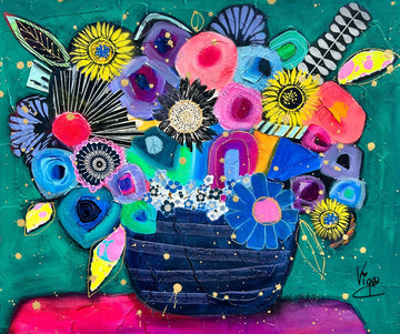 Vigo Oeuvre original - Peinture 20x24 Peace Please !!