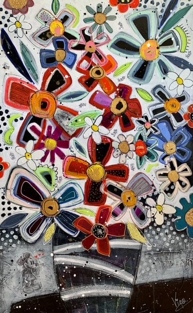 Vigo Oeuvre original - Peinture 48x30 Pour toi Minnie - de Mickey