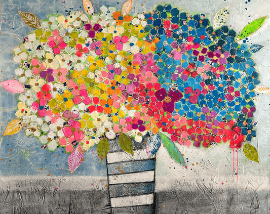 Vigo Oeuvre original - Peinture 48x60 Spring Bouquet