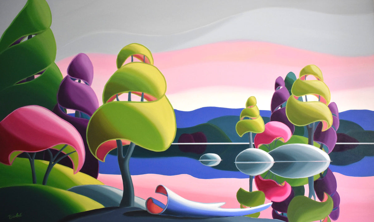 Bärbel Smith Oeuvre original - Peinture 36x60 Dawn Awakens