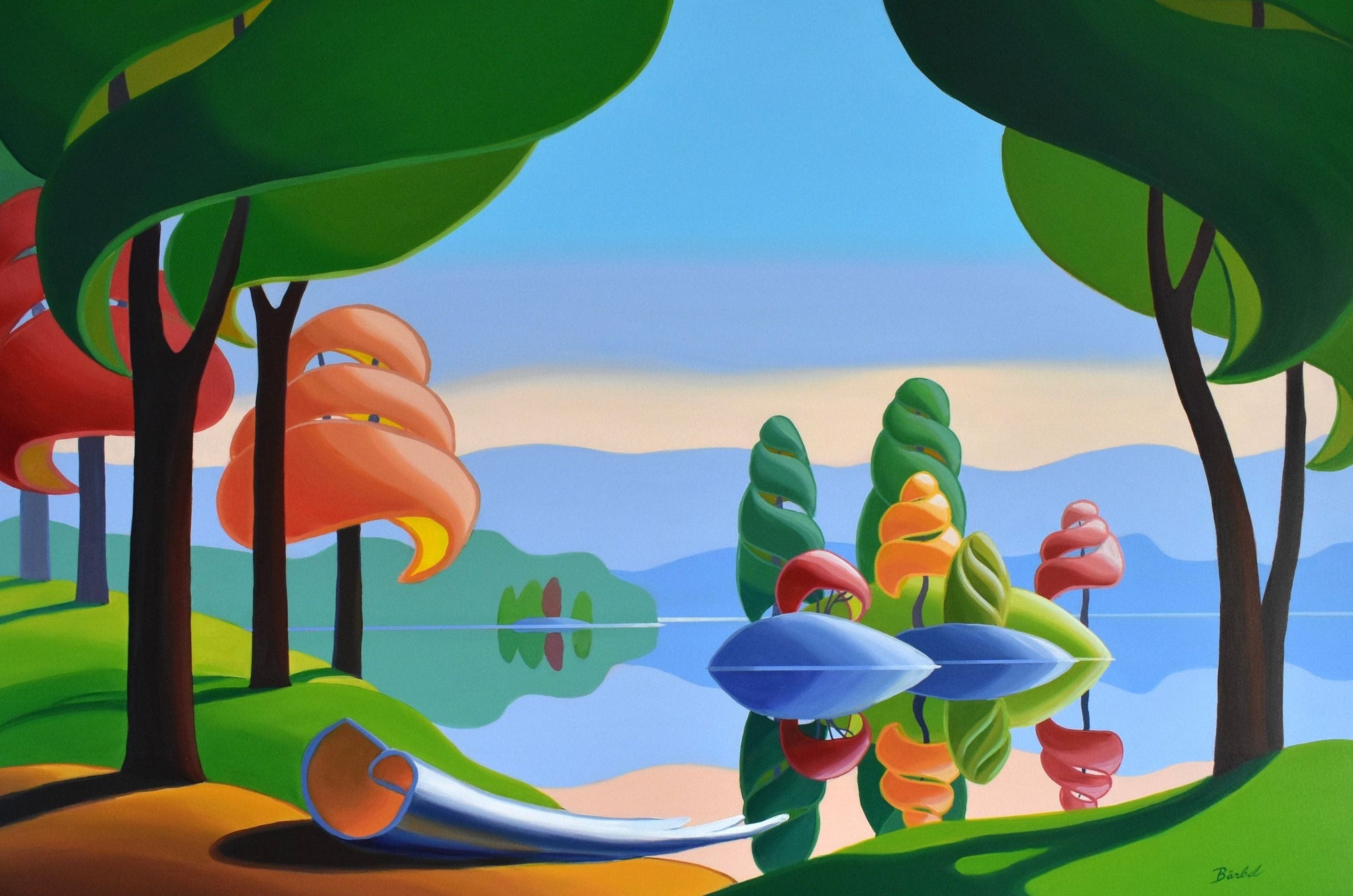 Bärbel Smith Oeuvre original - Peinture 40x60 Joyful Morning