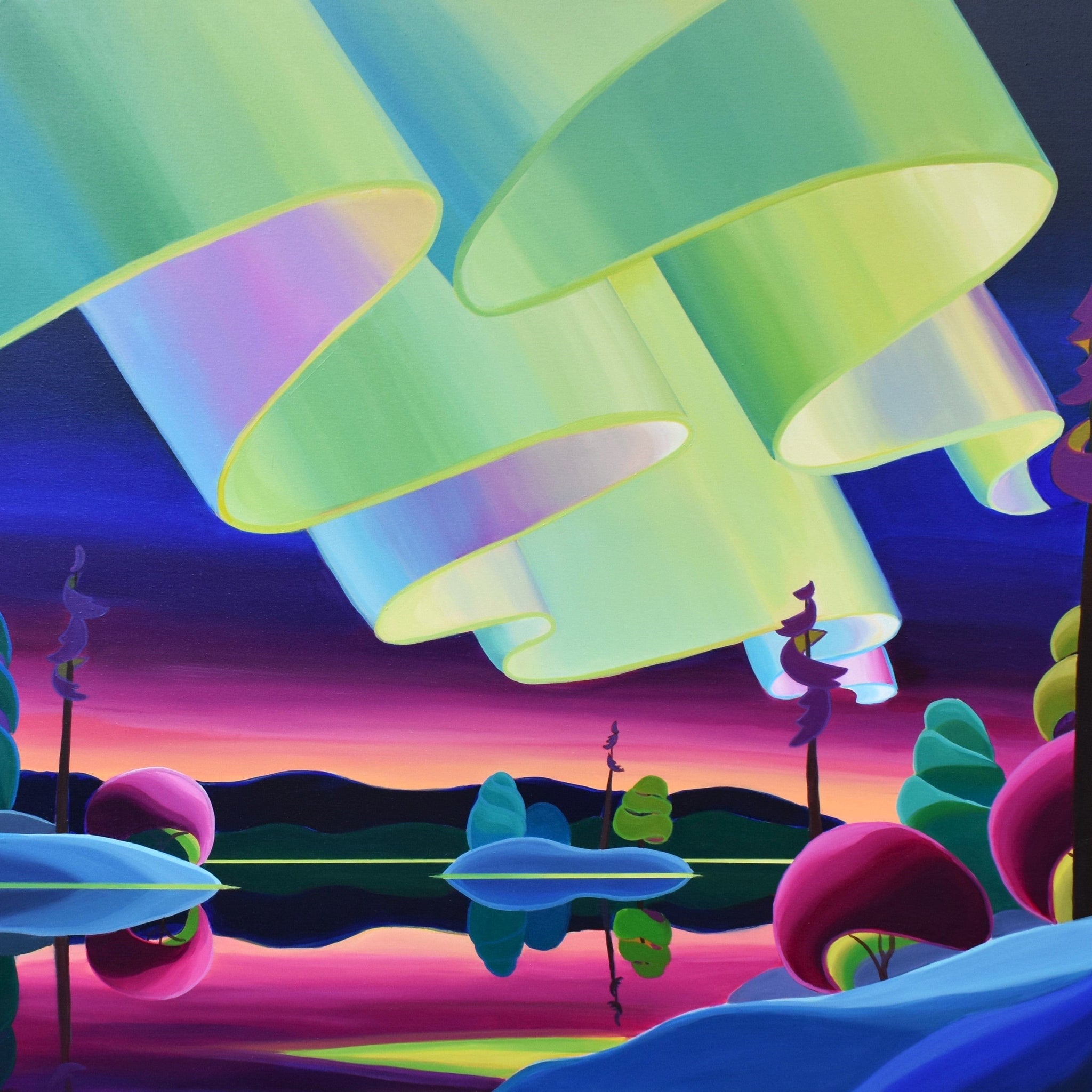 Bärbel Smith Oeuvre original - Peinture 40x60 Luminous Night