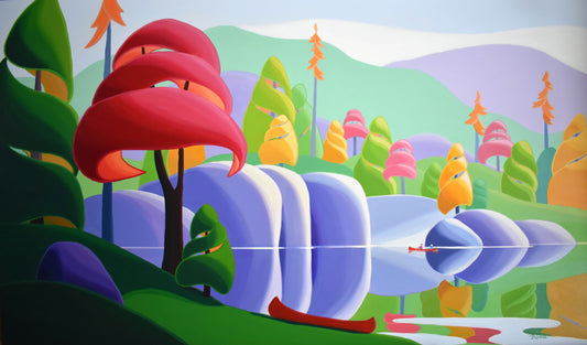 Bärbel Smith Oeuvre original - Peinture 36x60 Where Dreams Meet the Water's