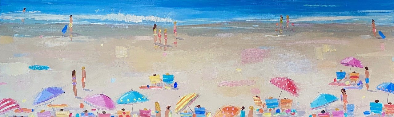 Bethany Harper Williams Oeuvre original - Peinture 18x60 A Splash of Sunshine