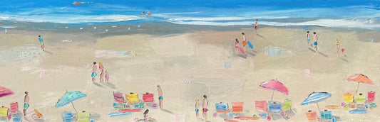 Bethany Harper Williams Oeuvre original - Peinture 20x60 Tan Lines & Low Tides