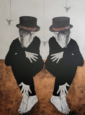 Beverley Hawksley Oeuvre original - Peinture 40x30 Trust the Available Magic
