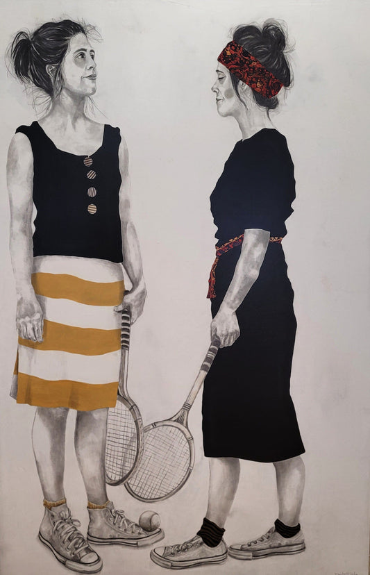 Beverley Hawksley Oeuvre original - Techniques mixtes 60x40 Game On