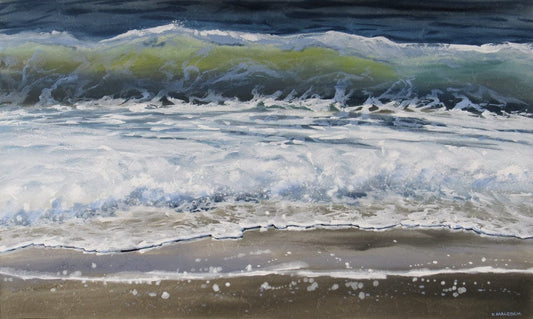 Carole Malcolm Oeuvre original - Peinture 36x60 Shoreline Study 01824