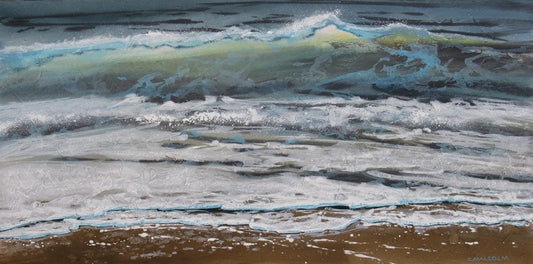Carole Malcolm Oeuvre original - Peinture 24x48 Shoreline Study 05322