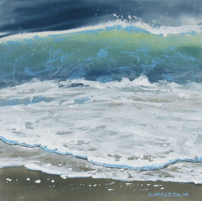 Carole Malcolm Oeuvre original - Peinture 12x12 Shoreline Study 08424