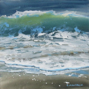 Carole Malcolm Oeuvre original - Peinture 12x12 Shoreline Study 08924