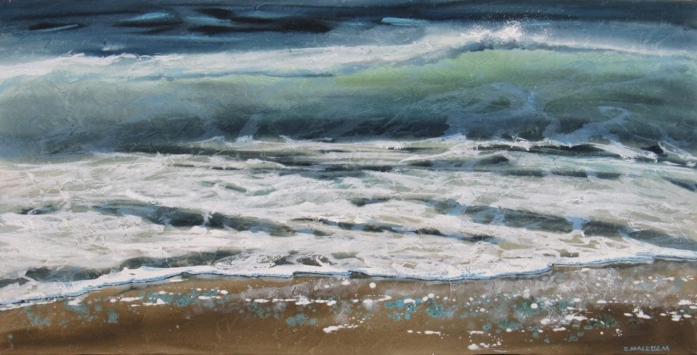 Carole Malcolm Oeuvre original - Peinture 30x60 Shoreline Study 12122